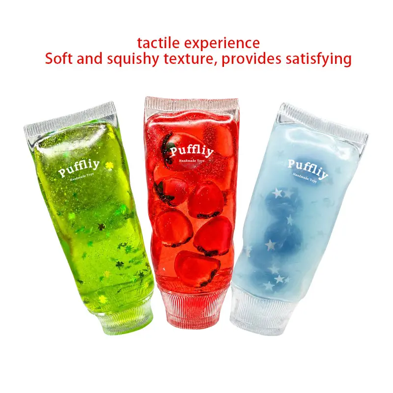 Cute Squishy Toothpaste Toy - Scented Strawberry & Blueberry Fruit Jam Soft Gel, Moldable Non-Rebound Unisex Sensory Fidget, Decompression Squeeze, Colorful Novelty Slimes, Creative Play, Oddly Satisfying Portable Office Stress Relief Gift