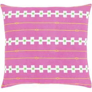 Morann Pink Geometric Square Accent Pillow - Clearance