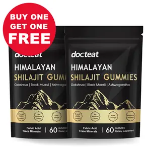 Himalayan Shilajit Gummies – Organic, Non-GMO, Natural Energy, Memory Boost, Anti-Aging & Immune Support with Shilajit, Ashwagandha & Gokshura