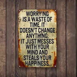 Inspirational Metal Tin Sign, Retro Rustic Wall Art, Humorous Motivational Plaque, Suitable for Home, Bar, Cafe, Garage, for Man Cave, Garden, Farmhouse Decor, Wall Hanging