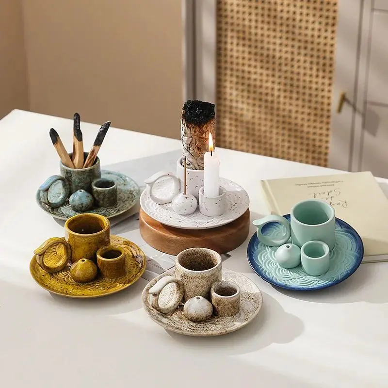 1pc Incense Burner Sage Tray and Candle Holder Incense Holders Perfect for Palo Santo and Aromatherapy Home and Office Decor Scented Home Fragrance (Without Incense)