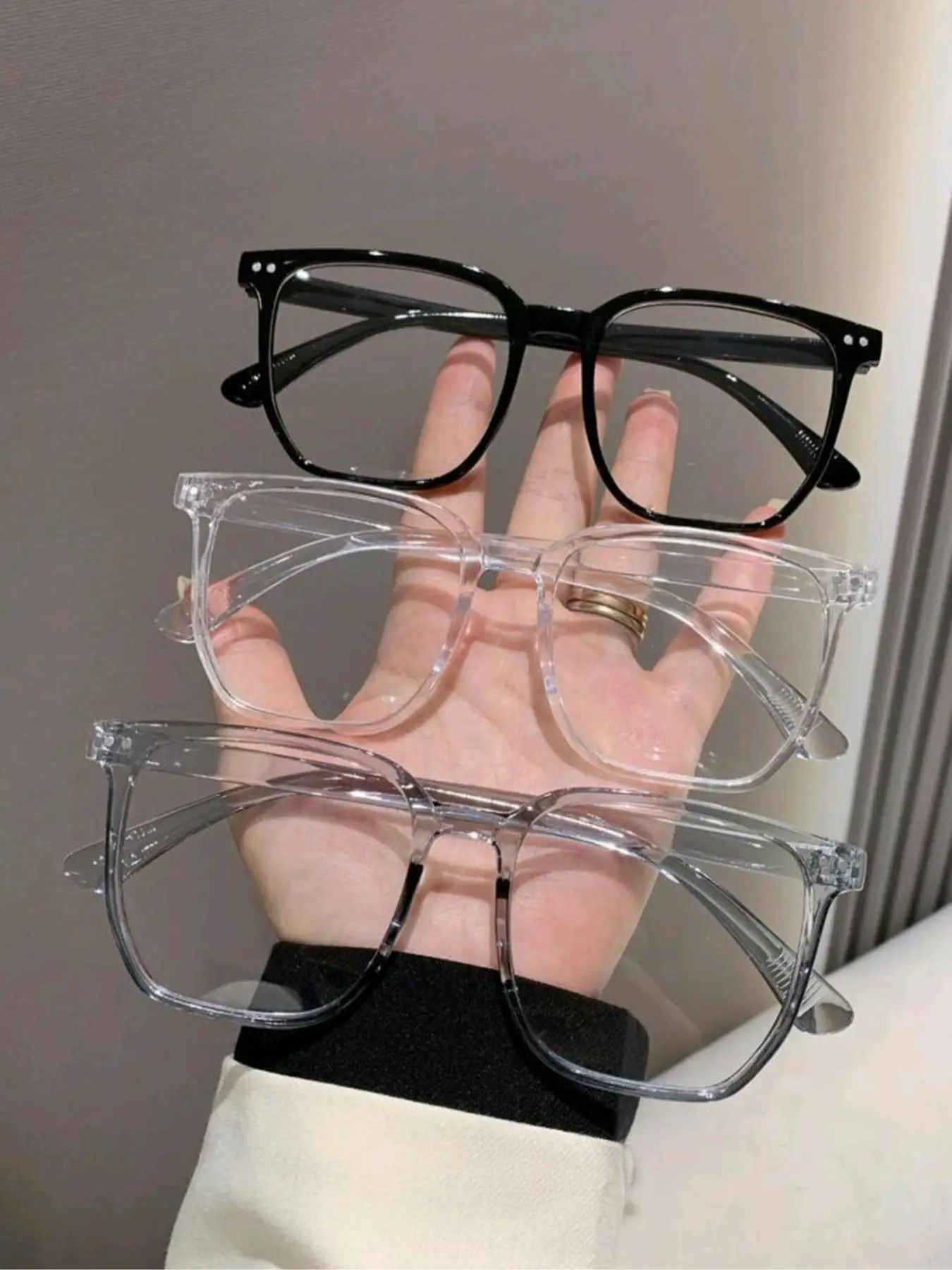 Simple Fashion Eyeglasses for Everyday Use As Summer Outfits 2024, Basic Flat Frame Fashion Eyeglasses for Women & Men for Work, Daily Decor