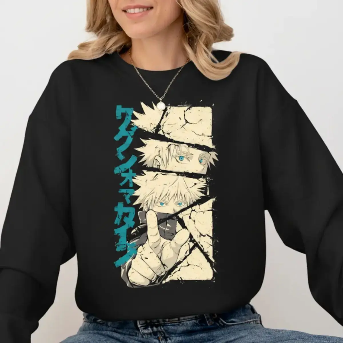Jujutsu Kaisen Gojo Satoru Sweatshirt, Vintage Gojo Jjk Hoodie, Trending Anime Shirt, Gift For Fans, For Men, For Women, Unisex Sweater Pullover Tee