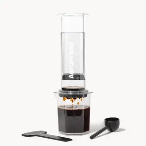 AeroPress Clear XL Coffee Press, All-in-One Large French Press, Pour-Over & Espresso Style Manual Brewer, 2 Min Brew for Less Bitterness, More Flavor, Portable Coffee Maker, Travel & Camping
