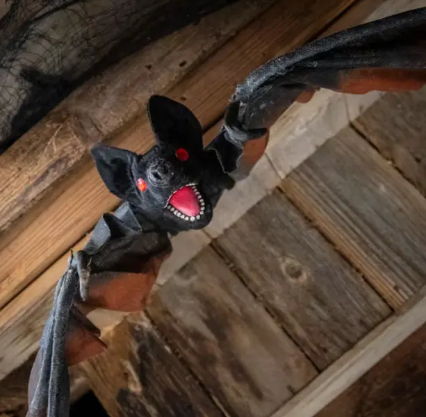4 Ft. x 14 3/4" Hanging Black Vampire Bat Halloween Decoration