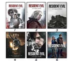 Resident Evil Requiem Poster, Survival Horror Game Wall Art, Resident Evil Game Poster Print, Gamer Room Decor NO FRAMED