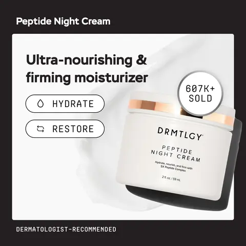 DRMTLGY Peptide Night Cream 2.1 oz with Ceramides