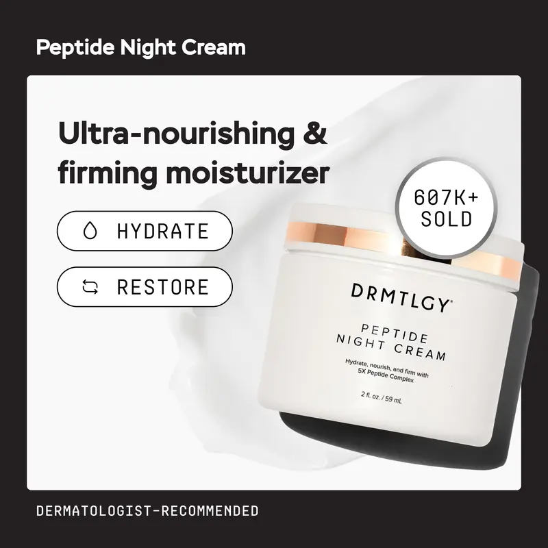 DRMTLGY Peptide Night Cream 2.1 oz with Ceramides