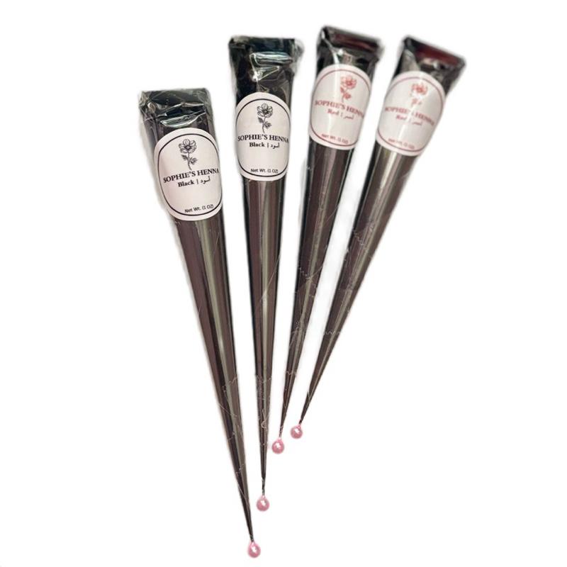 Sophie’s Henna Black/Red/Pink Henna cone - PPD and Ammonia Free - Fast 10 minute dry time - Smooth Application