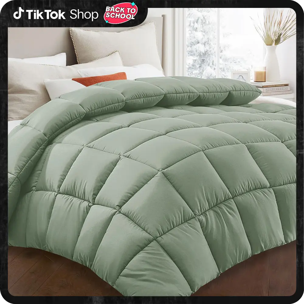 【Fall Deals For You】Comforter - Down Alternative Bed Comforters for All Season - Machine Washable