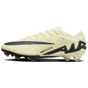 Nike Mercurial Vapor 15 Elite FG Firm Ground Soccer Cleats Unisex Lemonade Color Trending Shoes, House White Official Shoes to Get / Maison Mihara