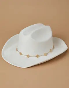 Altar'd State Women's Clover Cowgirl Hat Color White