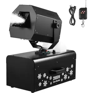 VEVOR Snow Machine, High Output 70 ㎡   Wide Coverage 2000W Snow Maker Machine with 2 Remotes Control, 90 °   Shaking Head Jet Foam Machine Snow Spraying Machine for Christmas Parties Wedding Stage Effect