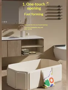 The new foldable integrated bathtub can be used for sitting or lying down, with multiple functions for convenient storage
