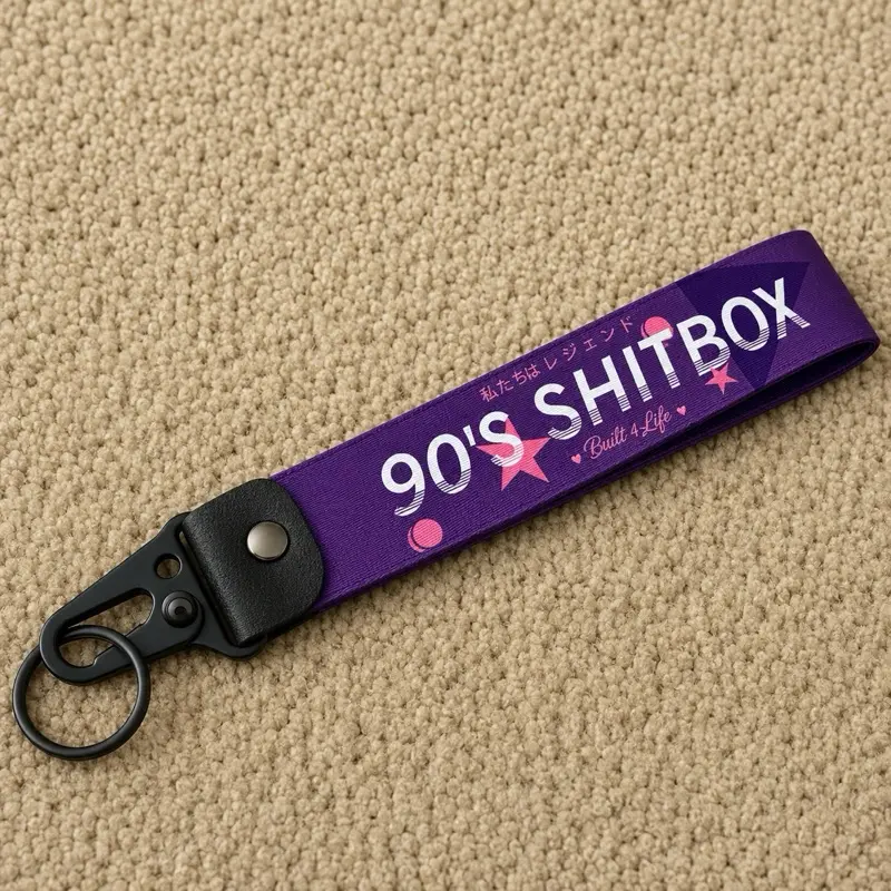90s sh!t box automotive keychain