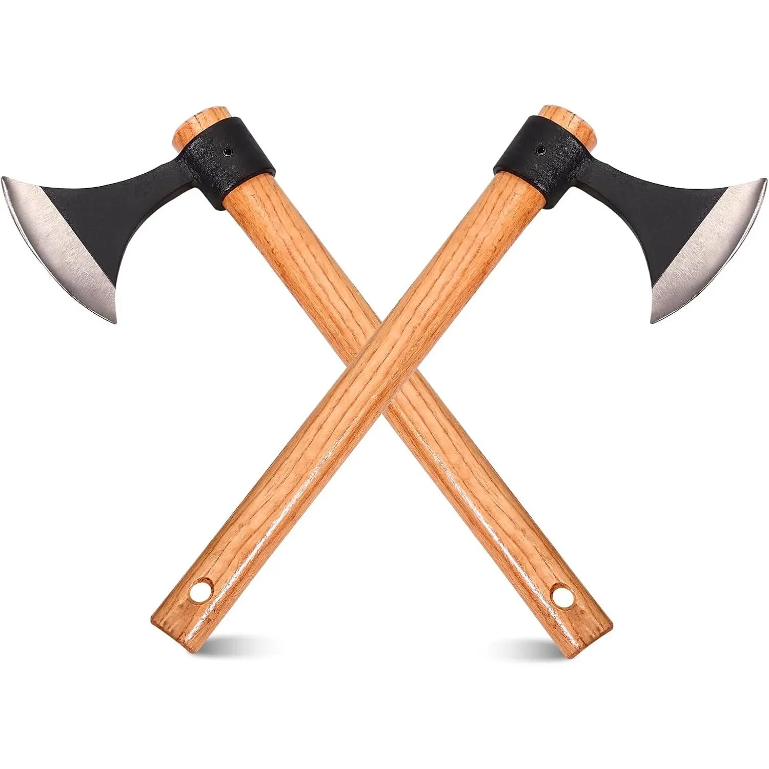 16" Throwing Tomahawks, 2 Pack Throwing Axes with High Carbon Steel & Wooden Handle,  for Axe Throwing , Recreation and Competition,  for Men