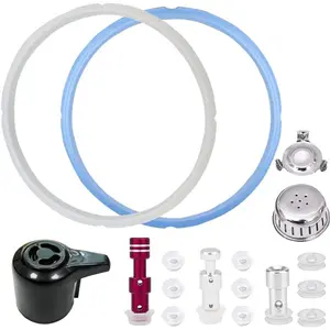 Sealing Ring and Steam Release Handle,Float Valve Replacement Parts with Anti-Block Shield For  Duo 8 Quart (8Qt)
