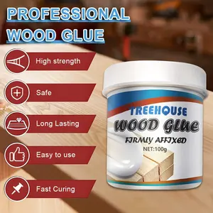 Woodworking Gel Adhesive 2-Pack/4-Pack, Strong Gel Glue for DIY Crafts, Furniture Repair, Outdoor Woodwork, Multi-Purpose for Plywood, Real Wood, Safe Usage, Long Lasting, Fast Curing, High Strength