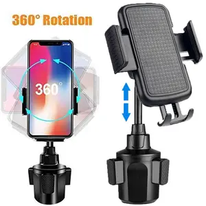 Universal 360° Adjustable Phone Mount Cradle Car Cup Holder Stand For Cell Phone