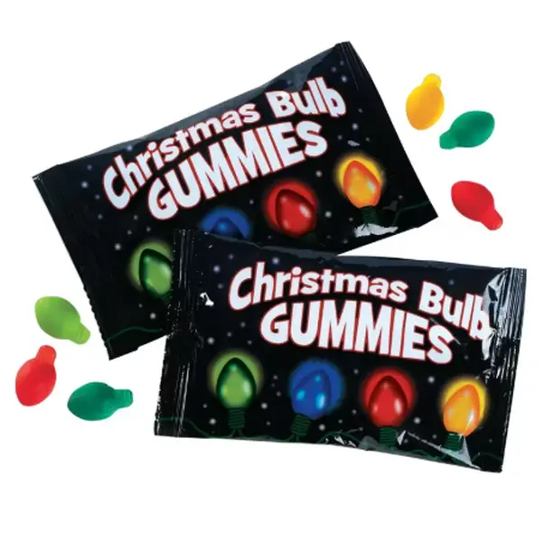 14 oz. Christmas Bulb Fruit Gummy Candy Fun Packs - 18 Pc