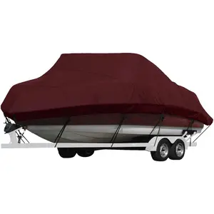 Seamander Elite Boat Cover Universal Fit For Jon Boat Runabout V-Hull Tri-Hull Fishing Ski Pro-Style Bass Boats 600 Denier Waterproof 2 Year Warranty