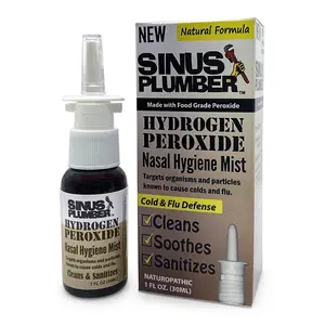 Sinus Plumber H2O2 Nasal Hygiene Mist Sanitizes Nose and Neutralizes Airborne Allergens and Viral Particles Related to Allergies and Colds Natural Formula Cleansing