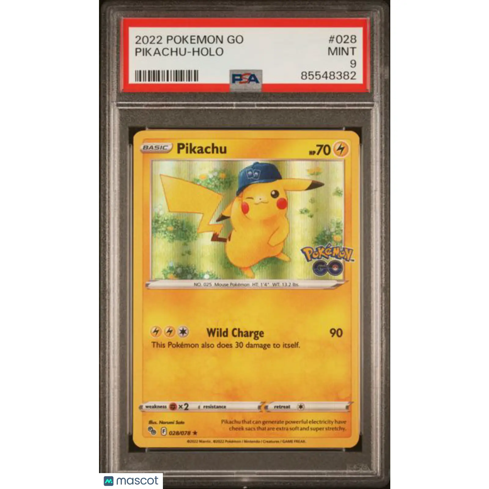 PSA 2022 Pokémon TCG Pikachu #028 9