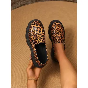 Women's Mary Jane Shoes, Sexy Leopard Print Design, Comfortable Fashion Sneakers for Daily Wear & Special Occasions