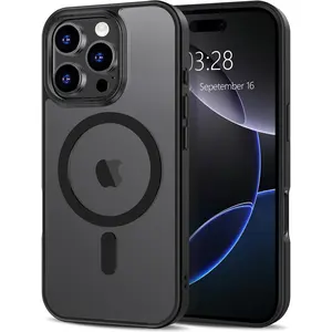 Magnetic Phone Case for iPhone 17 16 15 14 13 12 11 Pro Max 16 15 14 Plus,MagSafe-Compatible Magnetic Phone Case, Slim Fit with Soft TPU Bumper & Hard Frosted Translucent Back, Shockproof Protection,iPhone 17 Pro Max,Cases