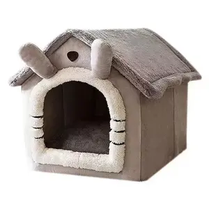 Cozy House-Shaped Pet Bed - All-Season, Washable, Winter Insulated Dog House for Teddy Breeds and More - Suitable for Cats & Dogs cat it indoor cat ceiling Multi-Level