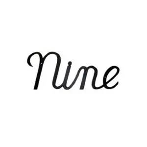 Small Script Modern House Number Nine