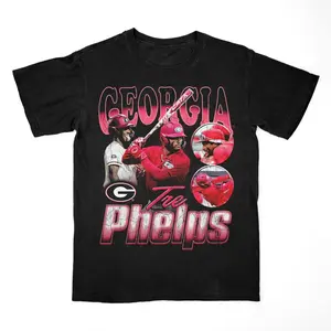 Tre Phelps Georgia Baseball Shirt, Hot Player Georgia Team Tee, Merch For Fan