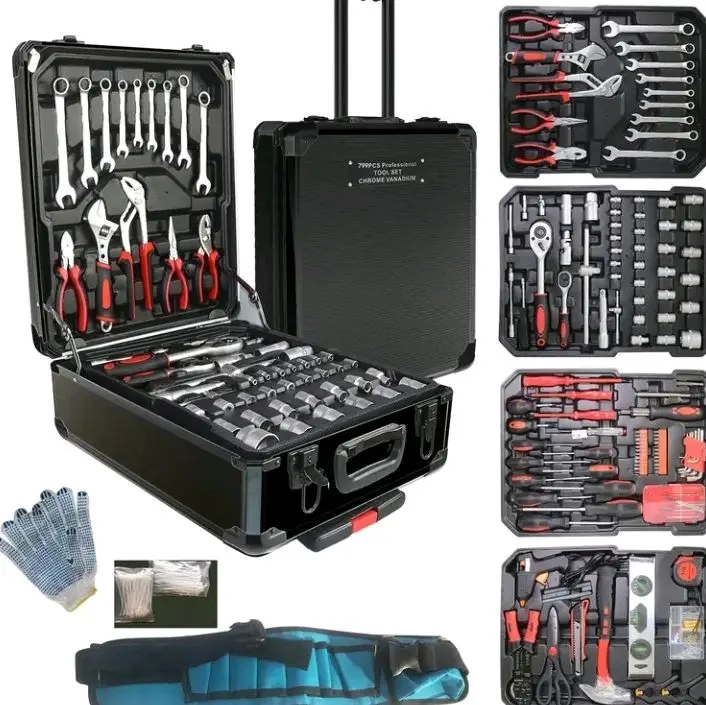 799pcs Tool Sets for Men, Tool Box with Tools, Tool Kit with Rolling ...