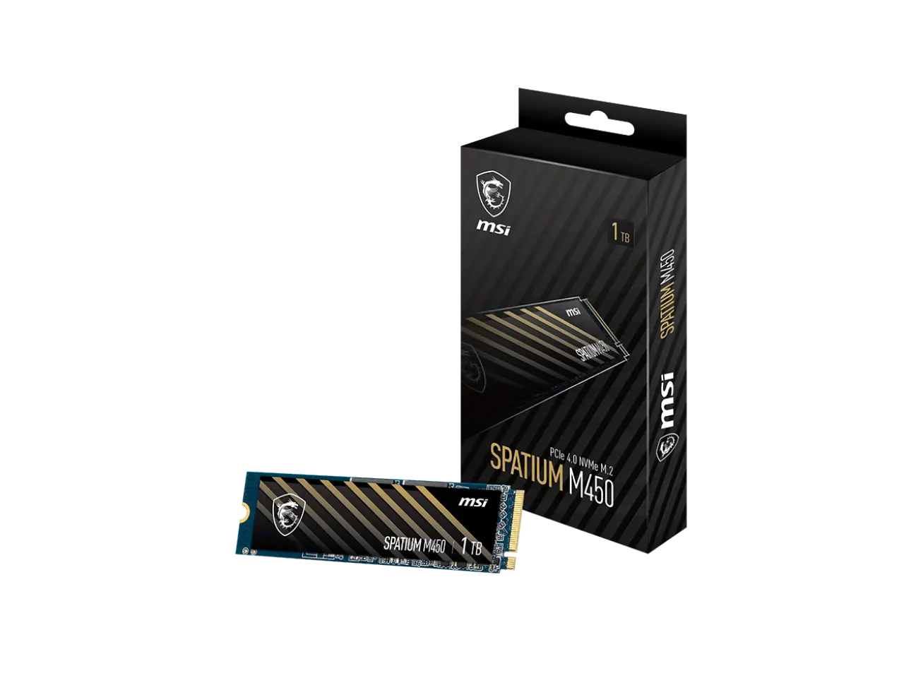 MSI SPATIUM Series M.2 2280 1TB PCI-Express 4.0 x4 Internal Solid State Drive (SSD) SM450N1TBV1
