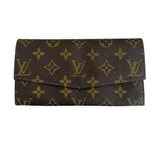 Pre-owned Wallet Small Leather Goods Louis Vuitton monogram long with flap authentic with COA