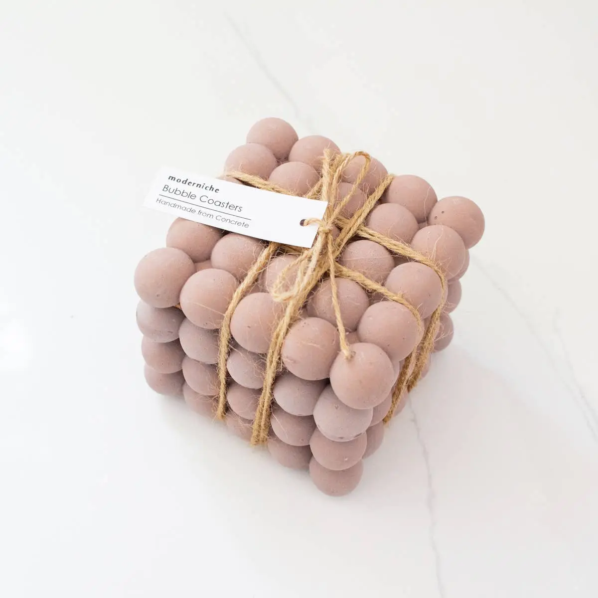 Cement Bubble Coasters - Mauve - Set of 4
