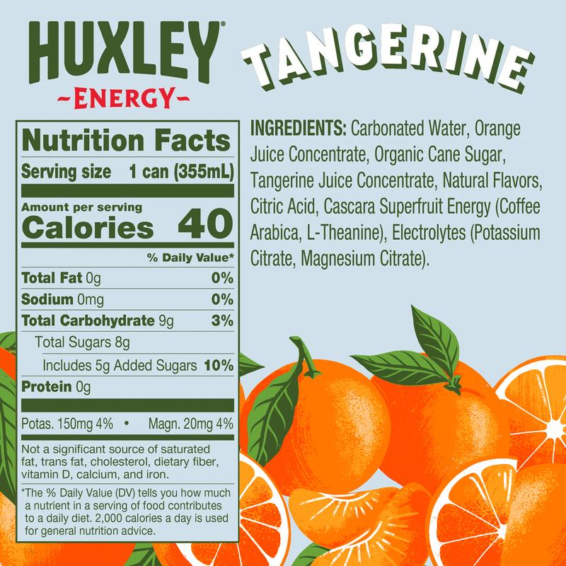 Huxley Superfruit Energy Drink Variety Pack - 90mg Natural Caffeine, Real Fruit Juice, 5g Sugar, Electrolytes, No Artificial Ingredients - 12 pack