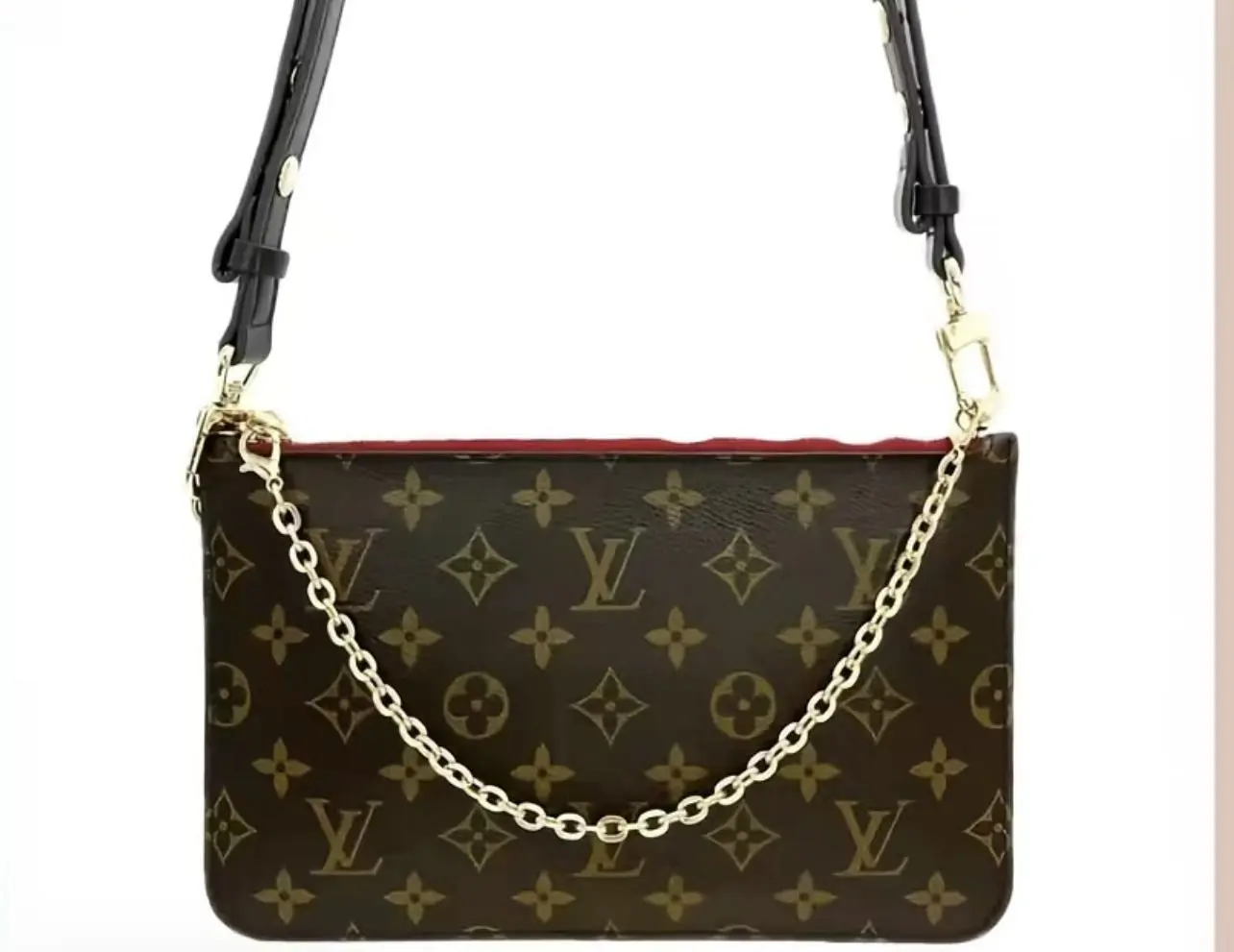 Pre-owned Louis Vuitton Classic NF Monogram Clutch handbag（ Detachable Strap Included，Convertible Crossbody Bag）