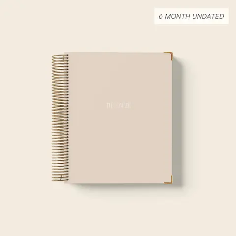 Dailee 6m Undated Daily Productivity Planner - Paper Page Time Blocking Agenda Book, Flexible Organizer with Birthday Tracker, Extra Space for Goals, Budgeting and Routines (Office Stationery Supply)