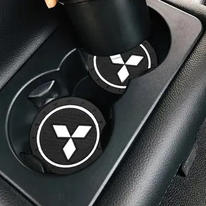 Car Interior Water Cup Holder Non-Slip Mat Pad Coasters For Mitsubishi Lancer Outlander Pajero ASX EX L200 Colt Auto Accessories