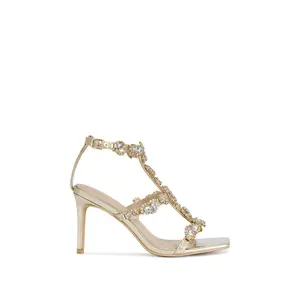 ZETA-GOLD STILETTO SANDAL