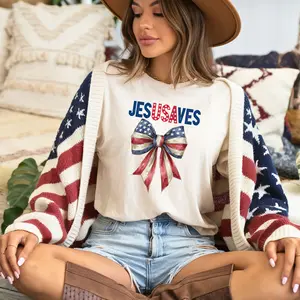 Jesus saves patriotic Comfort Color DTG Graphic Tee