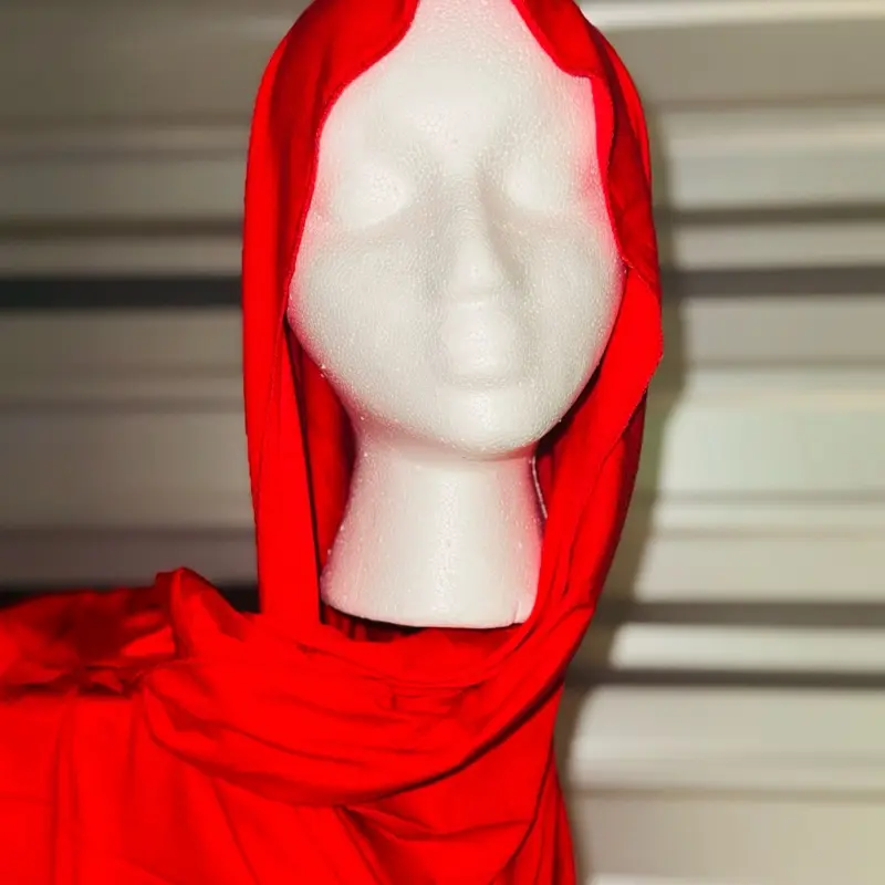 Jersey Hijab Red Color Very Soft and Elegant Stretchy Fabric for Comfortable Wear