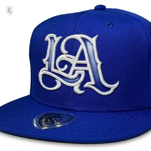 LA Old E Emblem Snapback Hat, Blue Color, Front Pocket, Classic Design, Stylish and Versatile Accessory