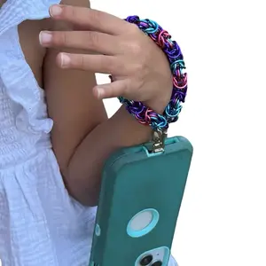 Durable Metal Phone Wristlet for Smartphone and Cellphone with Swivel Design and 14 Color Options Small Medium Large Sizes