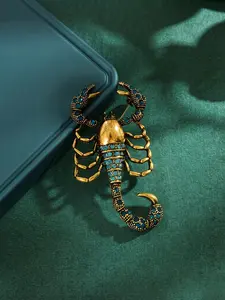 Water Drill Retro Scorpion Brooch, Punk Style Men's and Women's Dress Pin, Unique Lapel Button, Fashion Accessory for All Seasons, Men Accessories