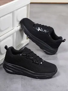 Women's Fashion Thick Sole Sports Shoes, Comfortable Lightweight Running Sneakers, Slimming Height Increasing Non-Slip Wear-Resistant Md Bottom, Athletic Running Shoes