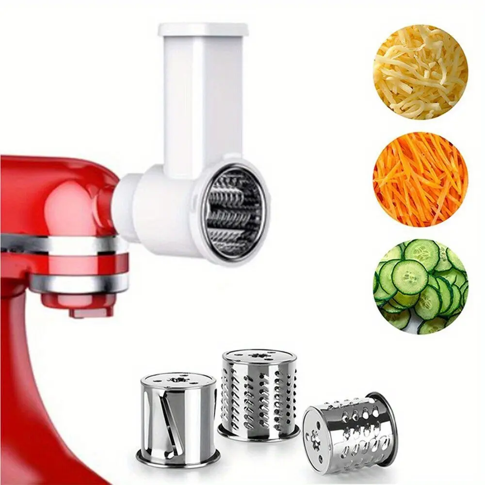 Stainless Steel Multi-Functional Vegetable Chopper Replacement Parts - Compatible With Standard Food Processors, No-Specific-Season Kitchen Prep Accessory For Shredding, Slicing, Dicing Fruits, Veggies, Mandoline Grater Tool For Daily Home Cooking