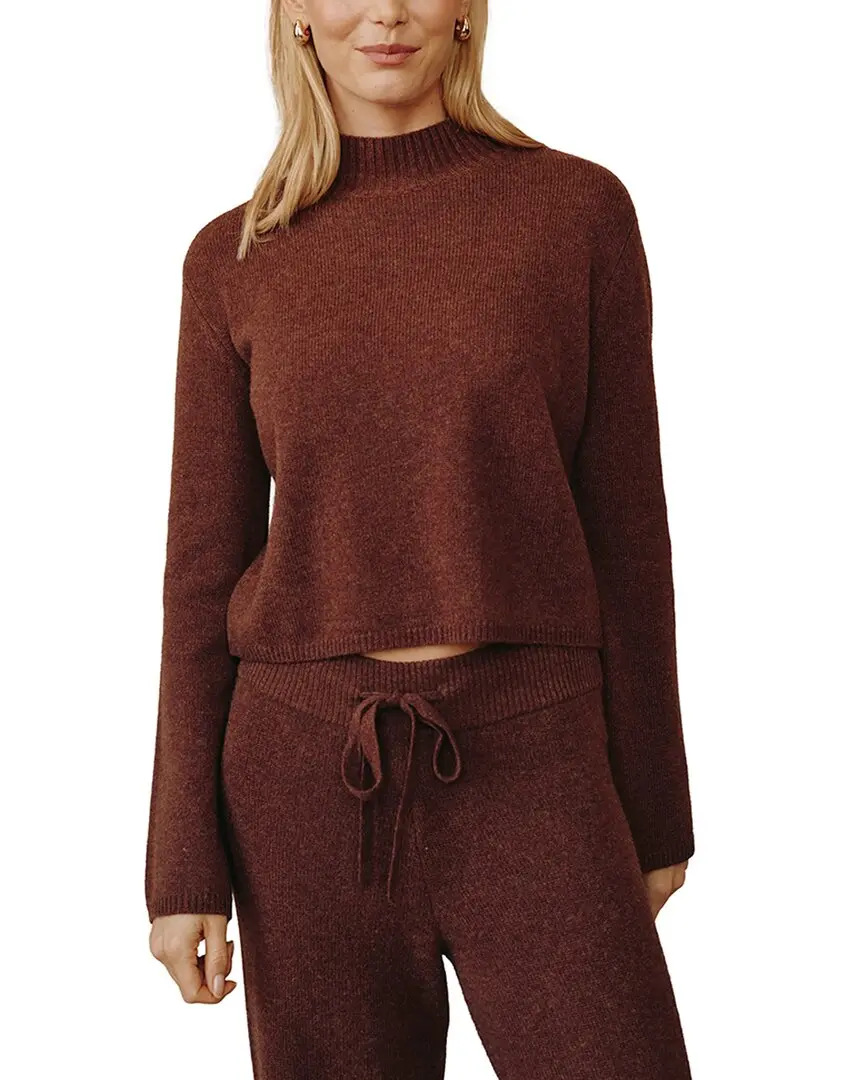 Bella Dahl Cashmere & Wool Mock Neck Sweater