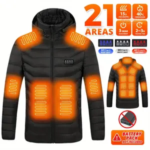 21 Areas Heated Jacket Heating Vest Men's Thermal Women's USB Heated Vest Warm Clothing Motorcycle Camping Winter for Man